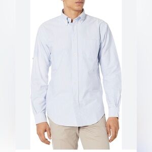 Brooks Brothers Original Polo blue & white striped button-down shirt size 17 1/2